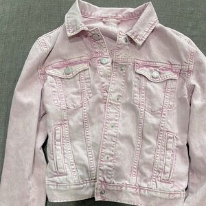 Gap Kids Pink Acid Wash Denim Jacket